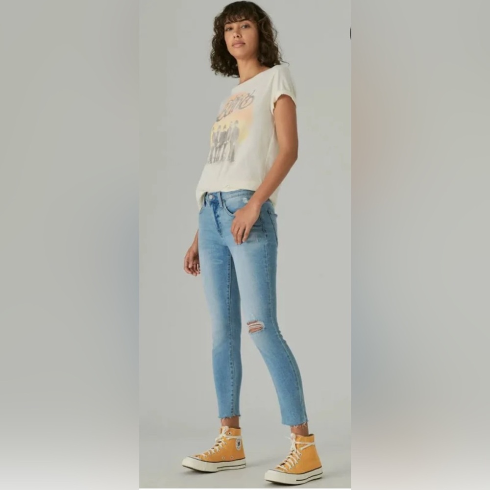 Lucky Brand Ava Mid Rise Super Skinny Women's Light Wash Jeans